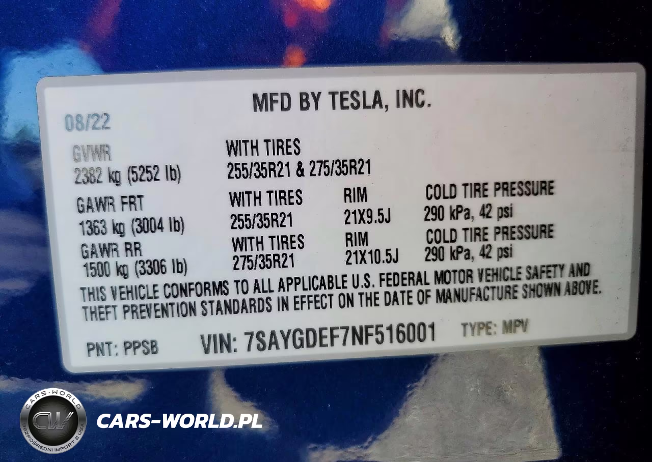 2022 Tesla Model Y VIN:7SAYGDEF7NF516001 - 12