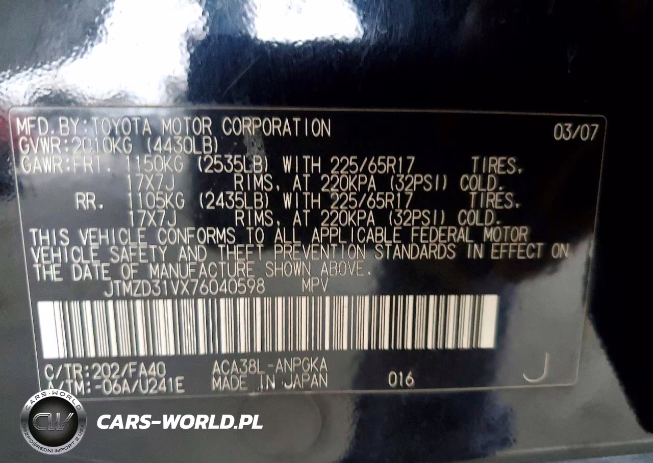 2007 Toyota Rav4 Limited VIN:JTMZD31VX76040598 - 12