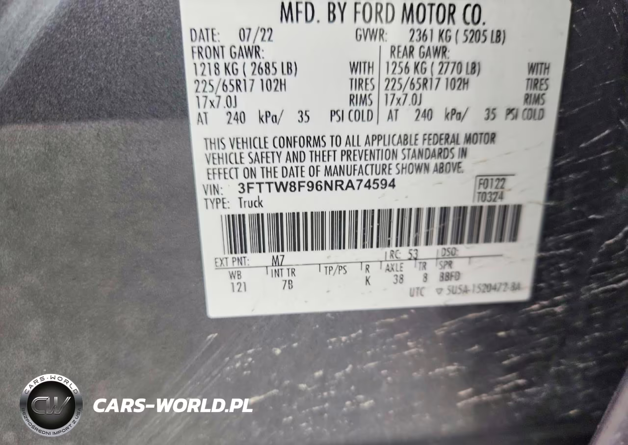 2022 Ford Maverick Xl VIN:3FTTW8F96NRA74594 - 12