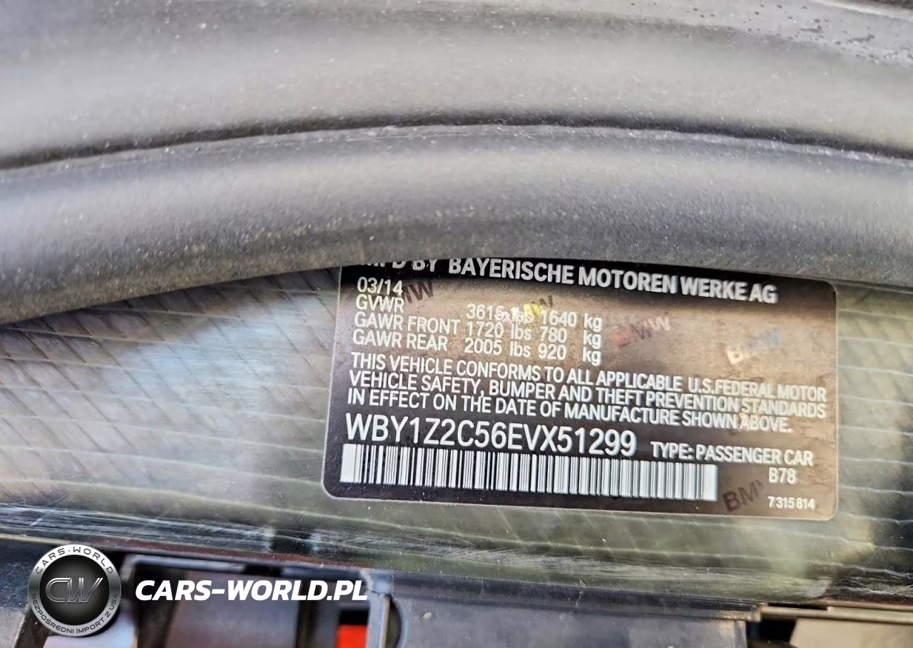 2014 BMW I3 Bev VIN:WBY1Z2C56EVX51299 - 12