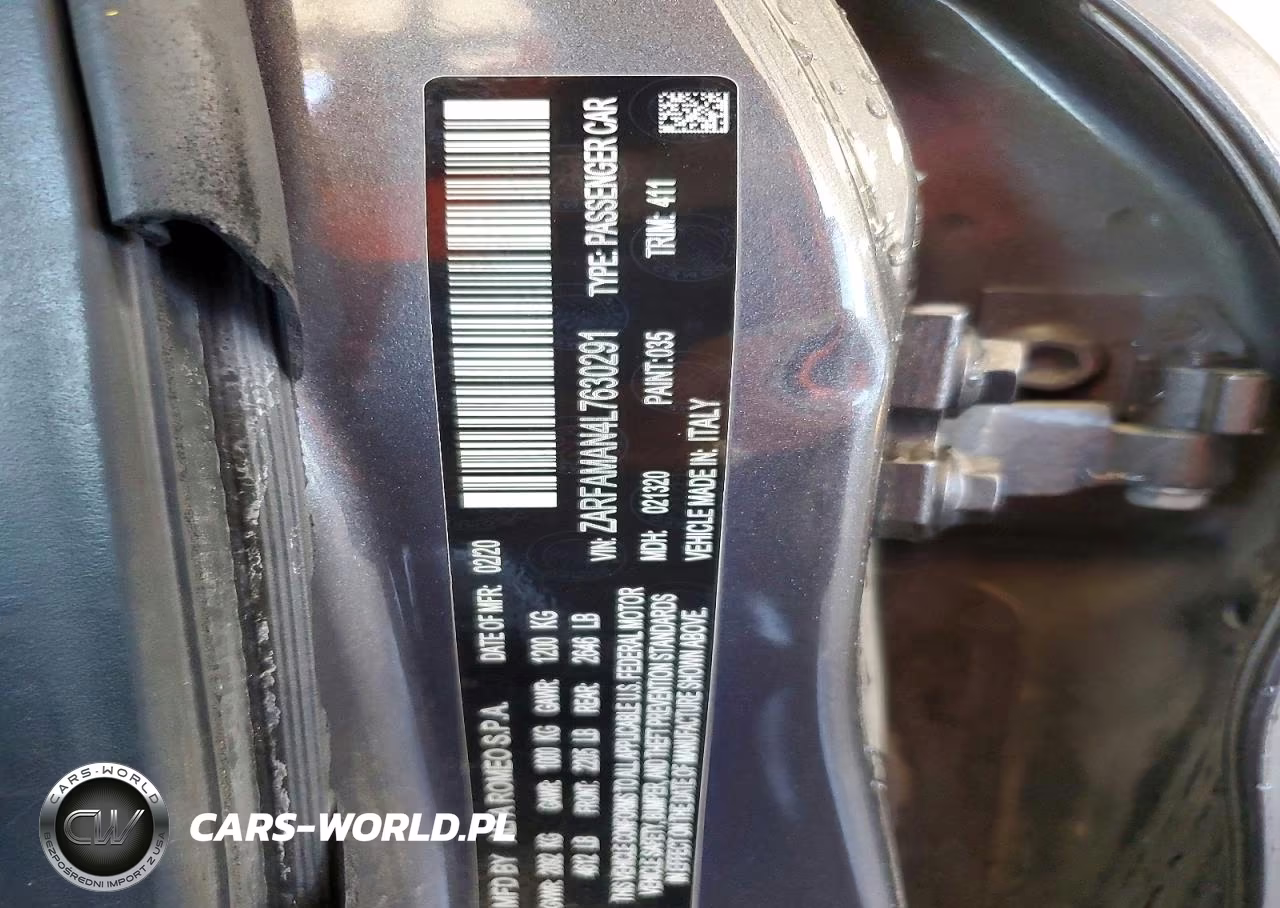 2020 Alfa Romeo Giulia VIN:ZARFAMAN4L7630291 - 13