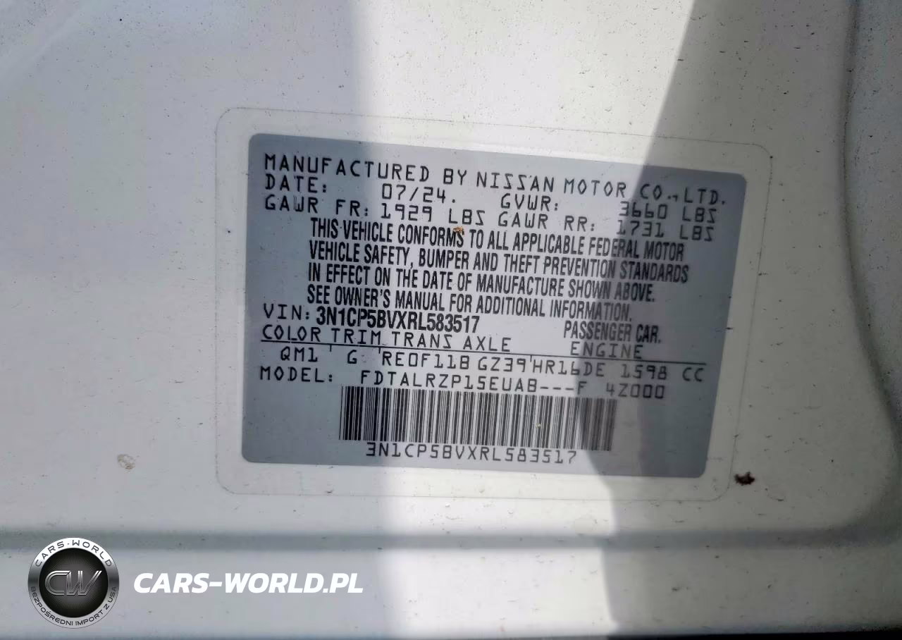 2024 Nissan Kicks S VIN:3N1CP5BVXRL583517 - 13