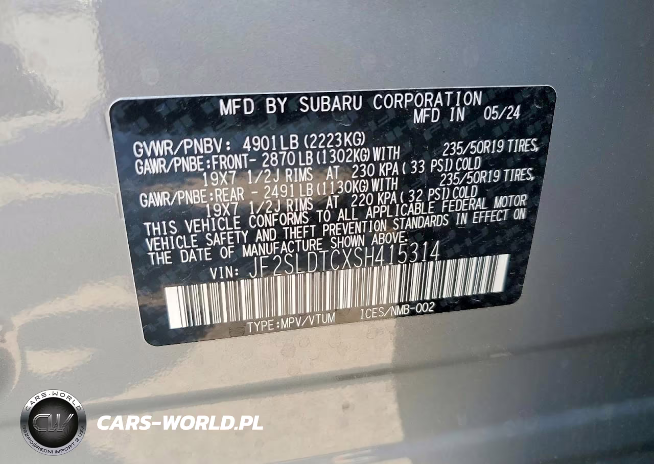 2025 Subaru Forester Touring VIN:JF2SLDTCXSH415314 - 13