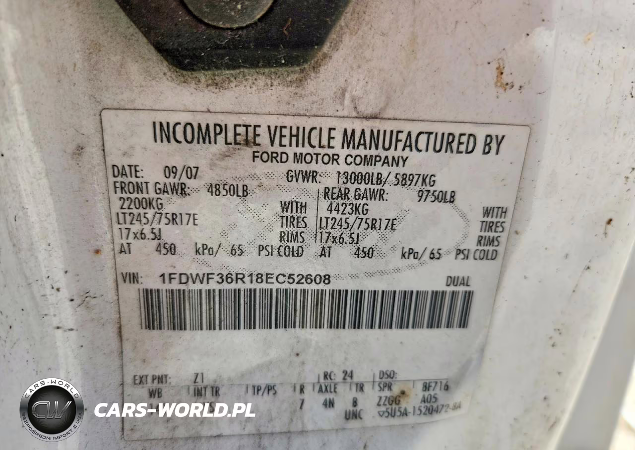 2008 Ford F350 Super Duty VIN:1FDWF36R18EC52608 - 12