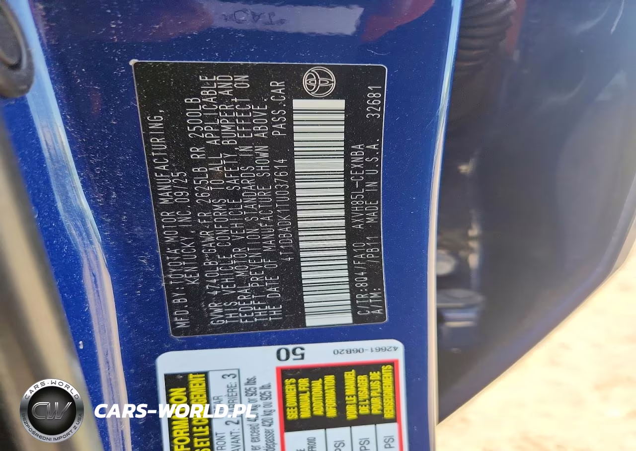 2026 Toyota Camry Le VIN:4T1DBADK1TU037614 - 12