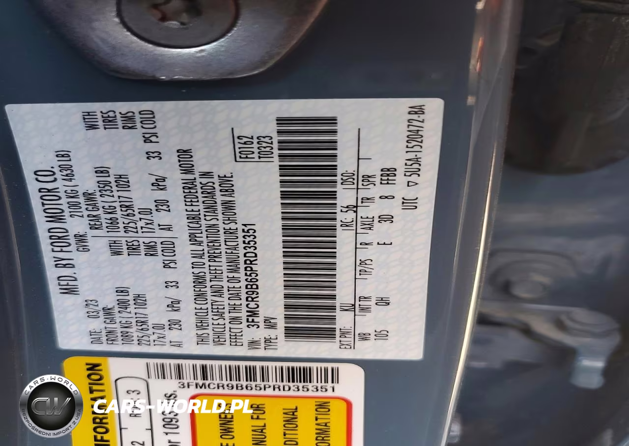 2023 Ford Bronco Sport Big Bend VIN:3FMCR9B65PRD35351 - 12