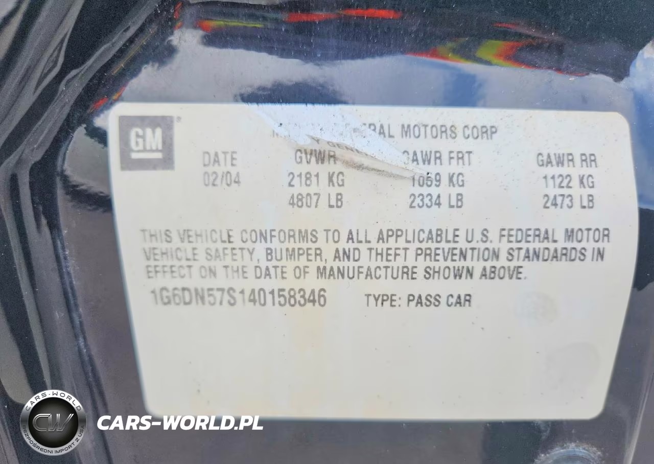 2004 Cadillac Cts-V VIN:1G6DN57S140158346 - 12