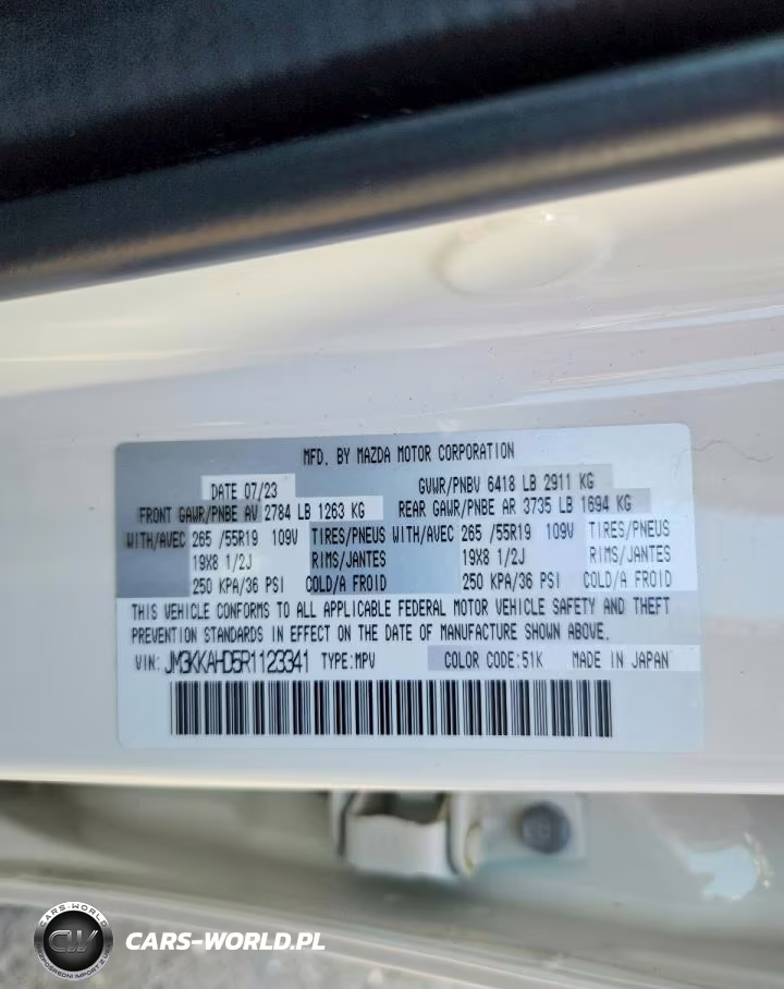 2024 Mazda Cx-90 Select VIN:JM3KKAHD5R1123341 - 13
