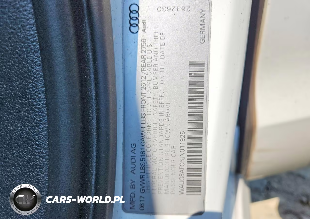 2018 Audi A6 Premium Plus VIN:WAUG8AFC6JN011925 - 12