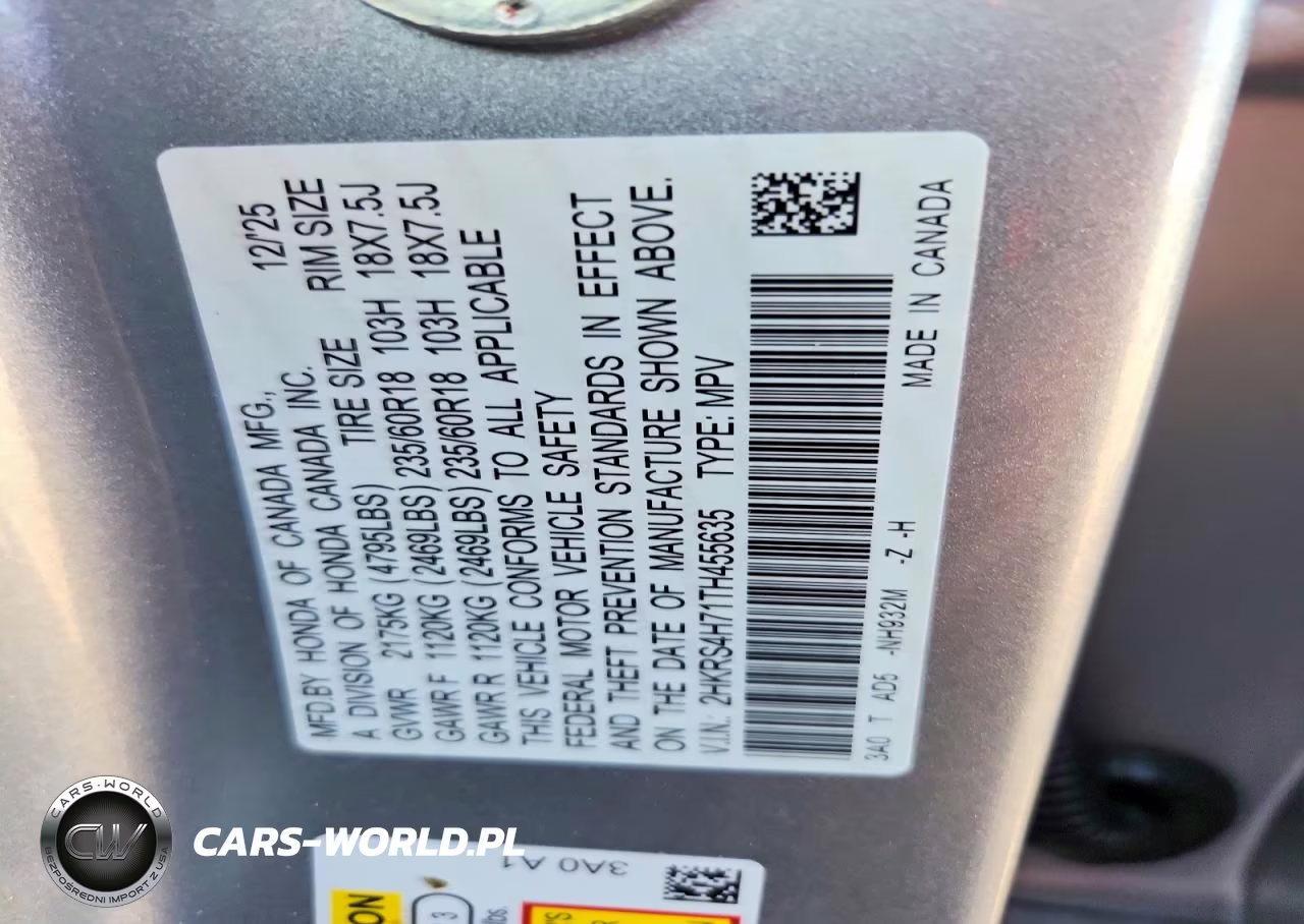 2026 Honda Cr-V Exl VIN:2HKRS4H71TH455635 - 13