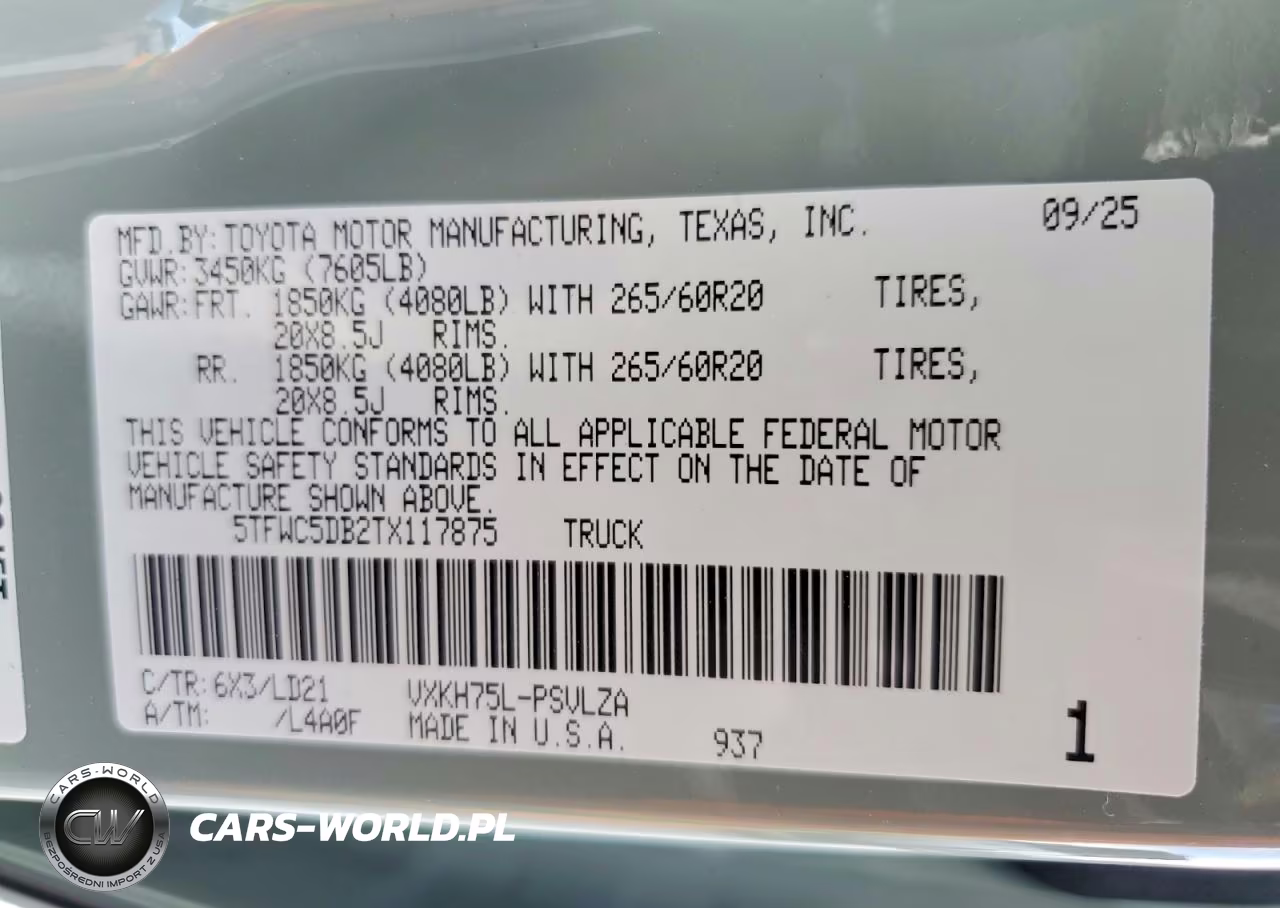 2026 Toyota Tundra Limited Hv VIN:5TFWC5DB2TX117875 - 14