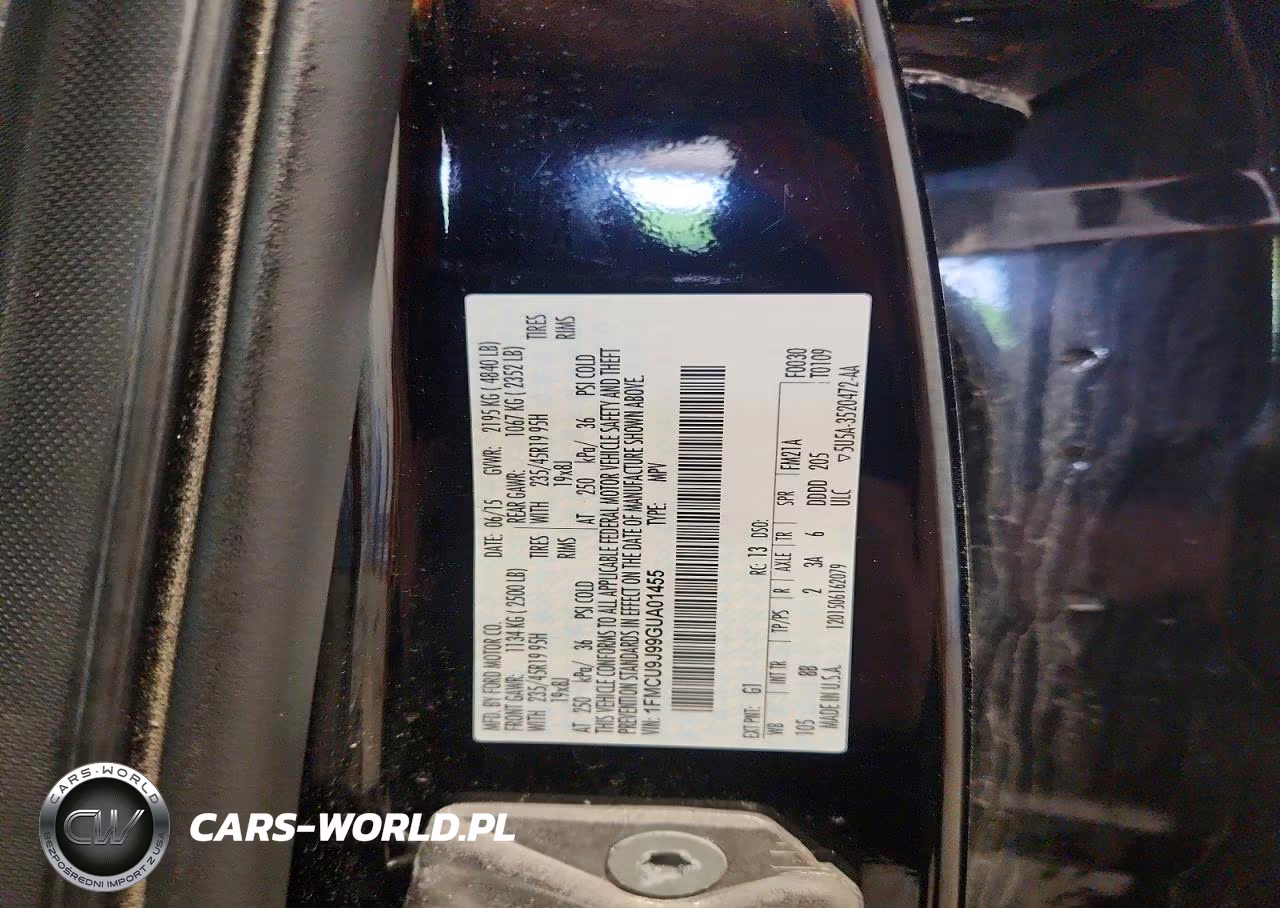 2016 Ford Escape Titanium VIN:1FMCU9J99GUA01455 - 13