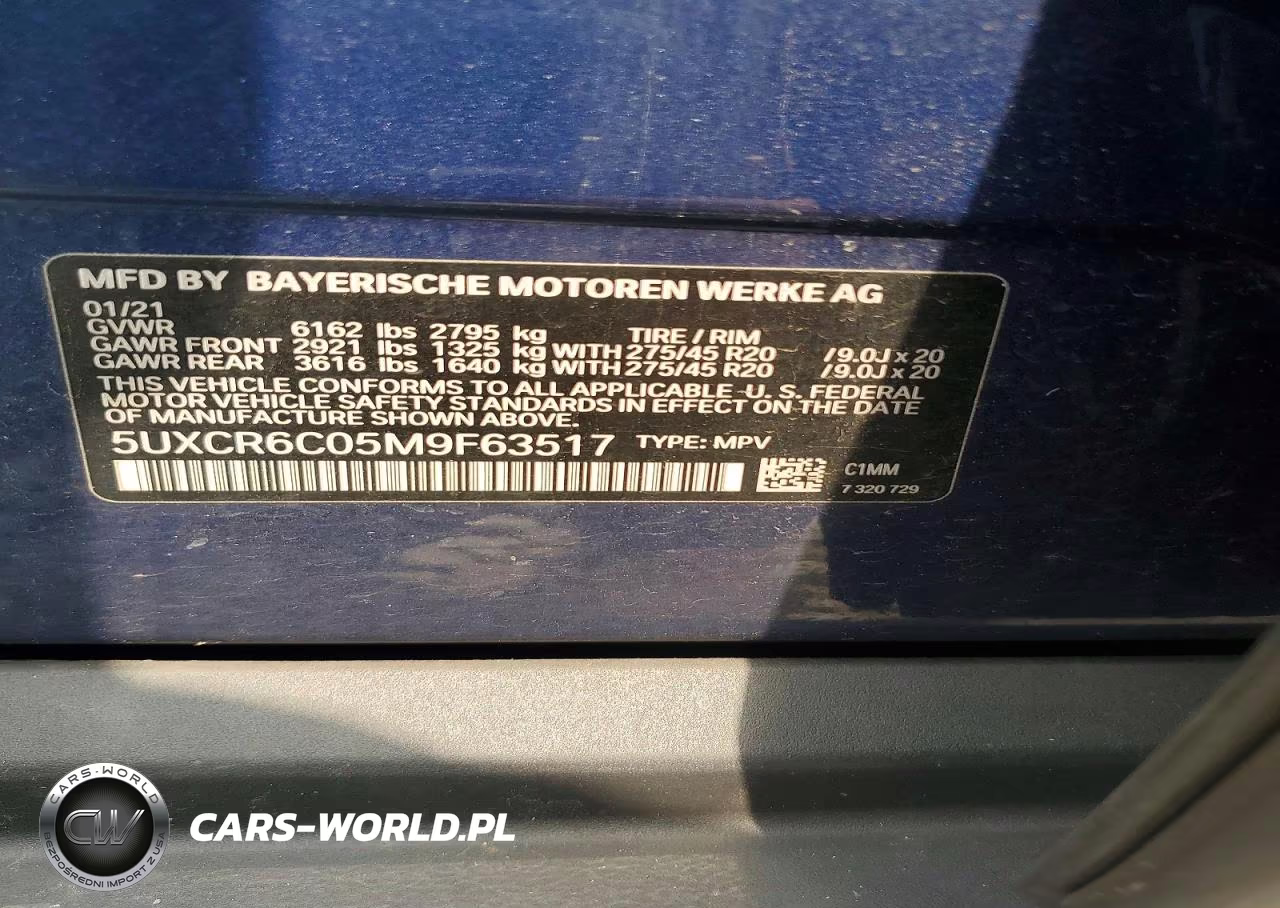 2021 BMW X5 xDrive40I VIN:5UXCR6C05M9F63517 - 12