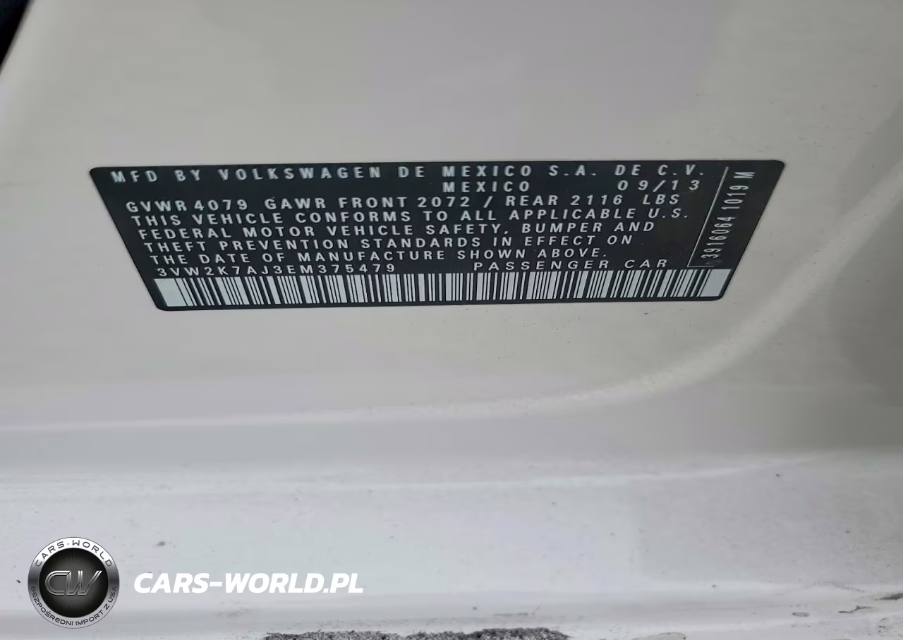 2014 Volkswagen Jetta Base VIN:3VW2K7AJ3EM375479 - 12