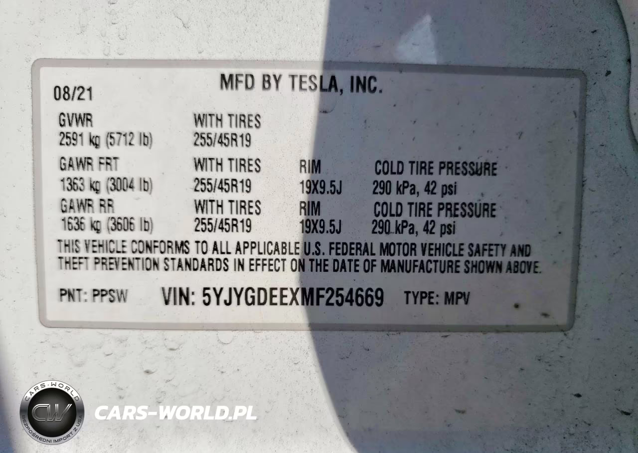 2021 Tesla Model Y VIN:5YJYGDEEXMF254669 - 12