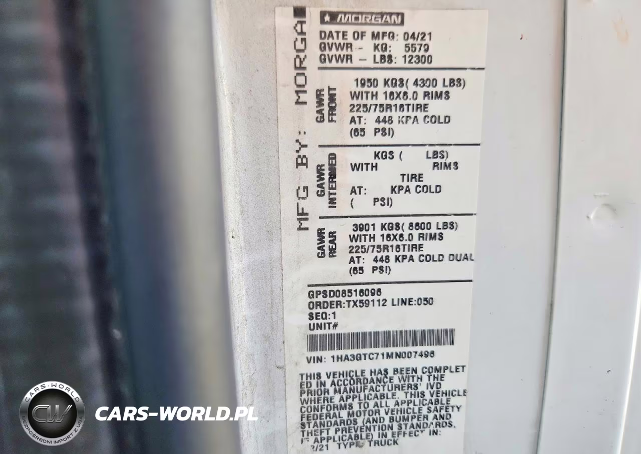 2021 Chevrolet Express Box Truck VIN:1HA3GTC71MN007496 - 14