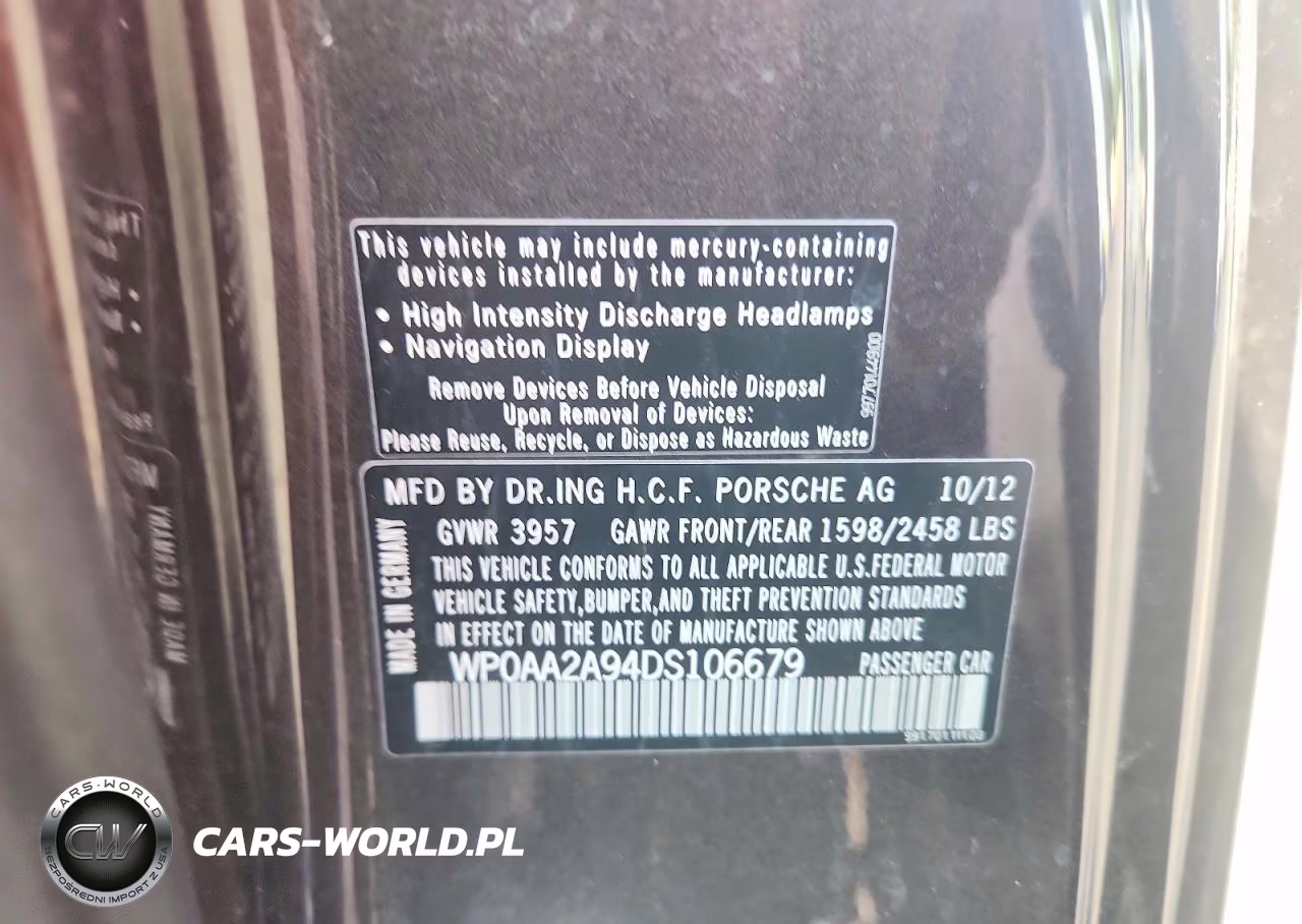 2013 Porsche 911 Carrera VIN:WP0AA2A94DS106679 - 13