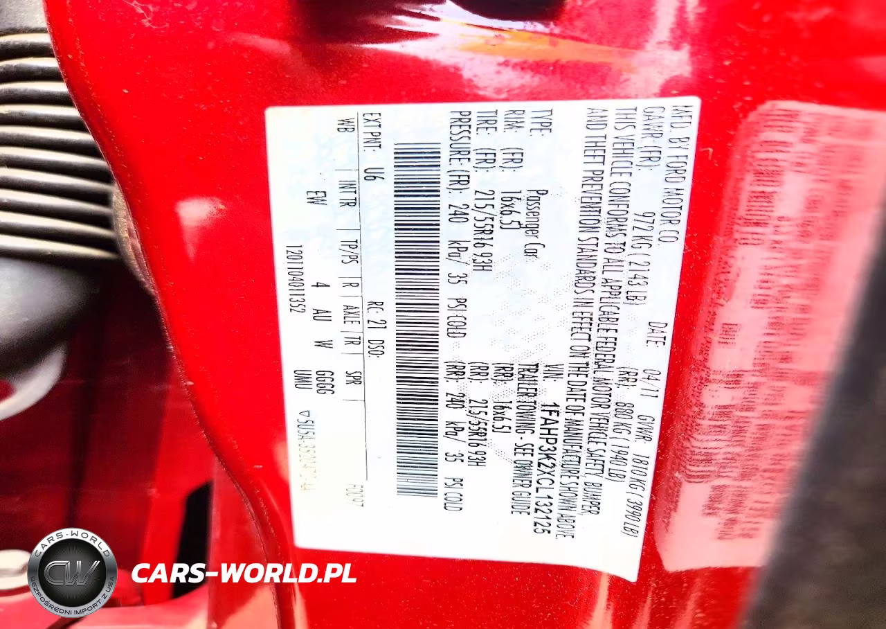 2012 Ford Focus Se VIN:1FAHP3K2XCL132125 - 12