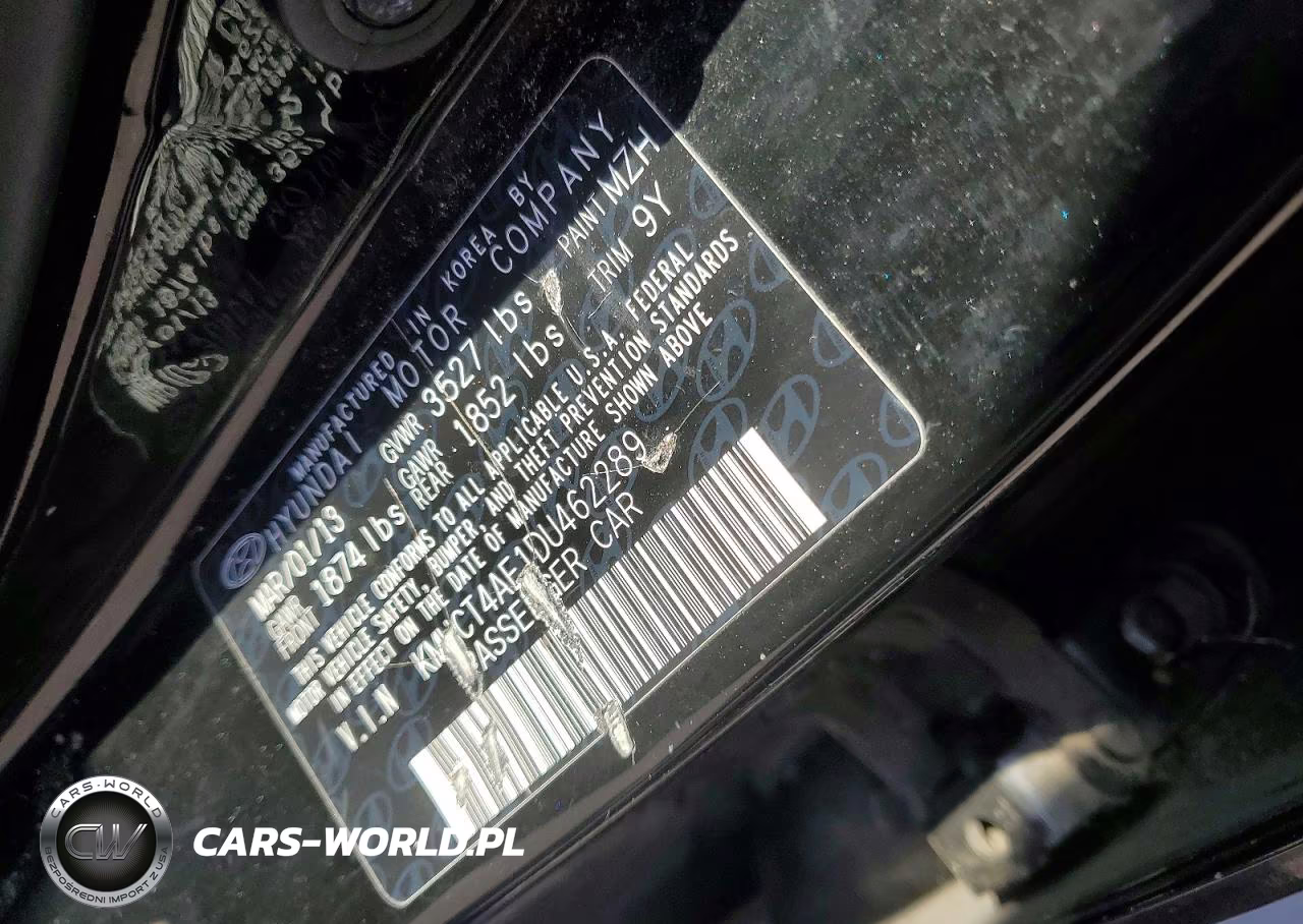 2013 Hyundai Accent Gls VIN:KMHCT4AE1DU462289 - 12