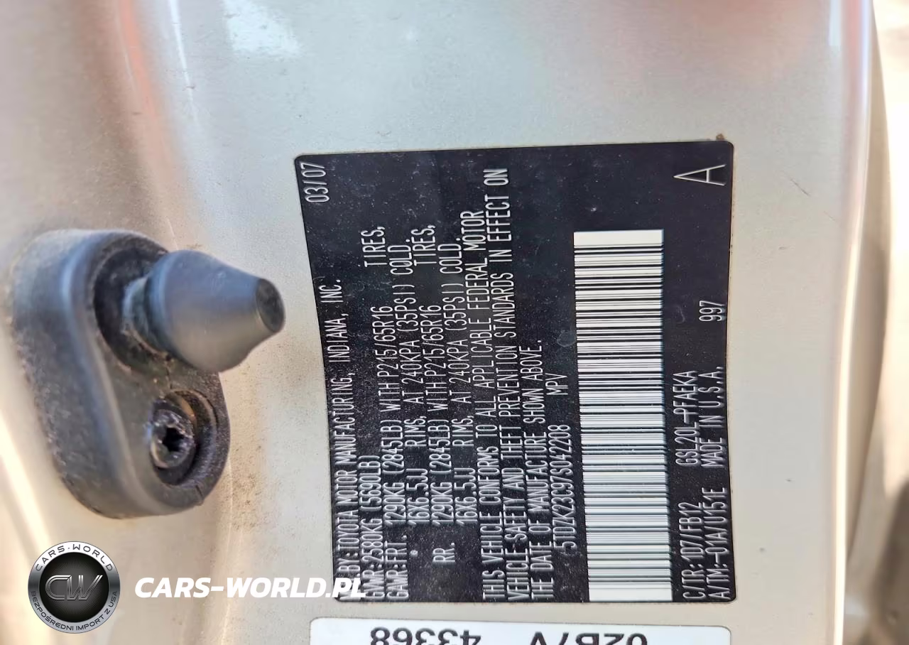 2007 Toyota Sienna Ce 7-Passenger VIN:5TDZK23C97S042208 - 13