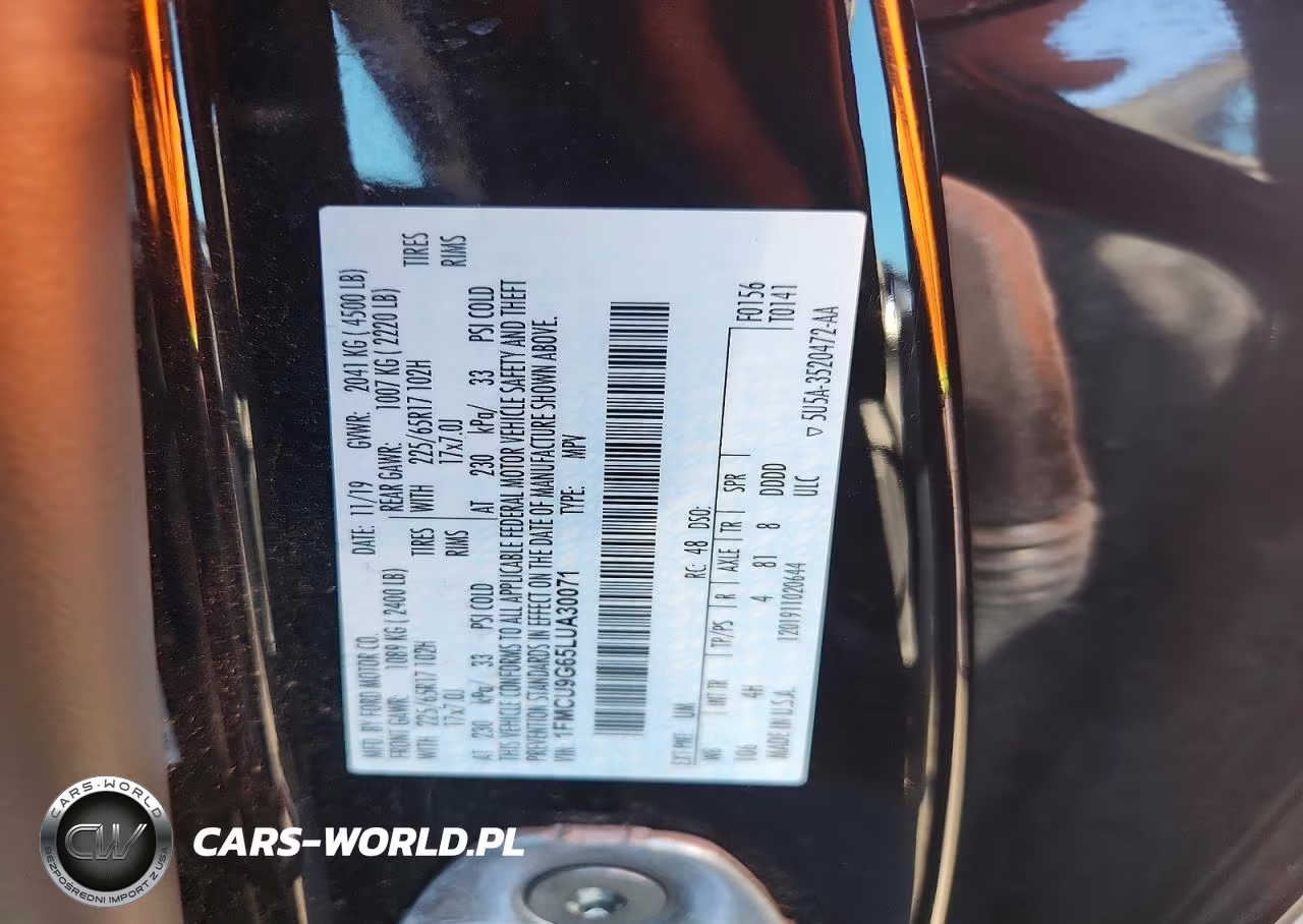 2020 Ford Escape Se VIN:1FMCU9G65LUA30071 - 12