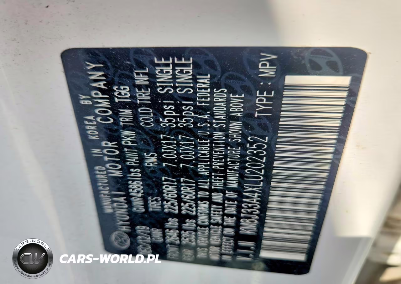 2020 Hyundai Tucson Value VIN:KM8J33A4XLU202352 - 13