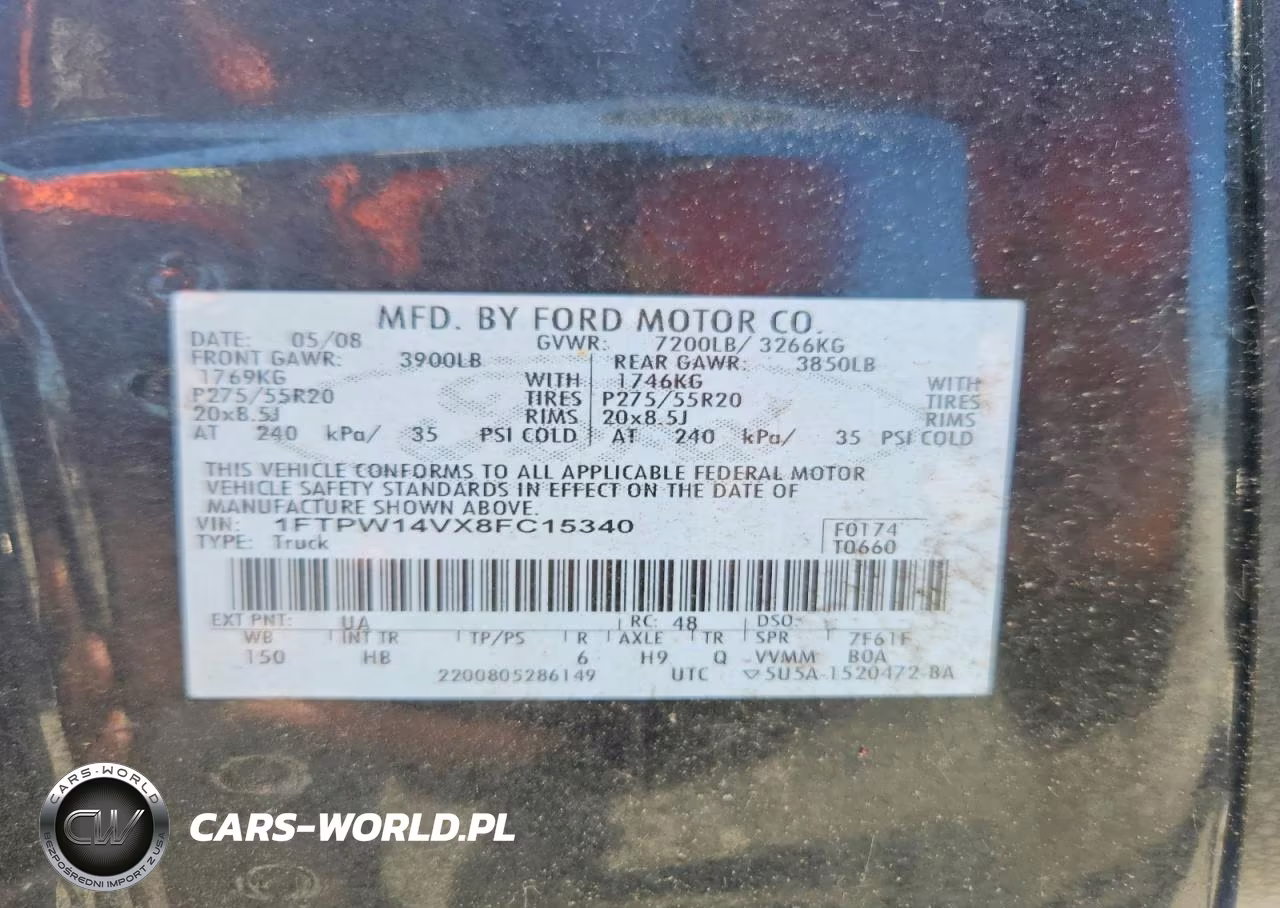 2008 Ford F150 Supercrew VIN:1FTPW14VX8FC15340 - 12