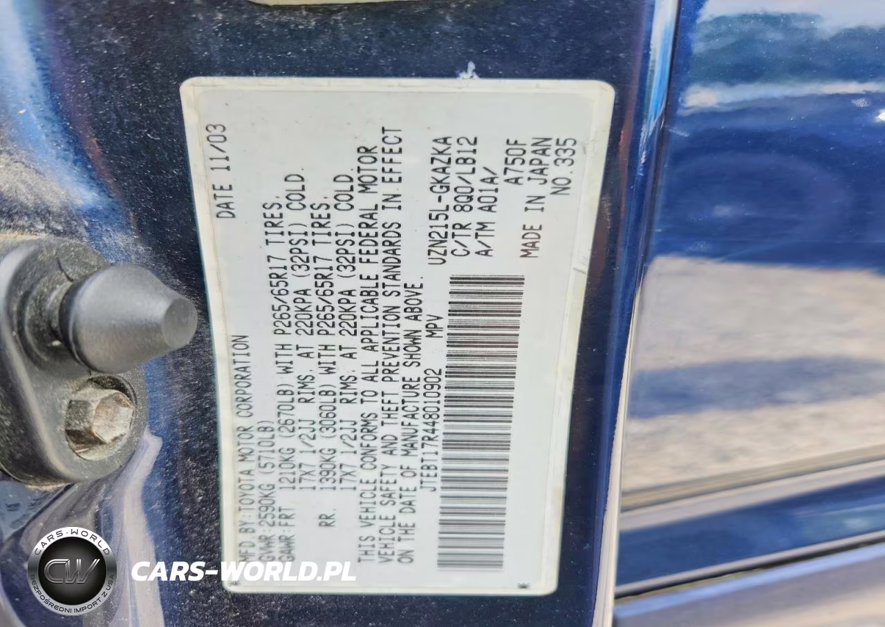 2004 Toyota 4Runner Limited VIN:JTEBT17R448010902 - 12