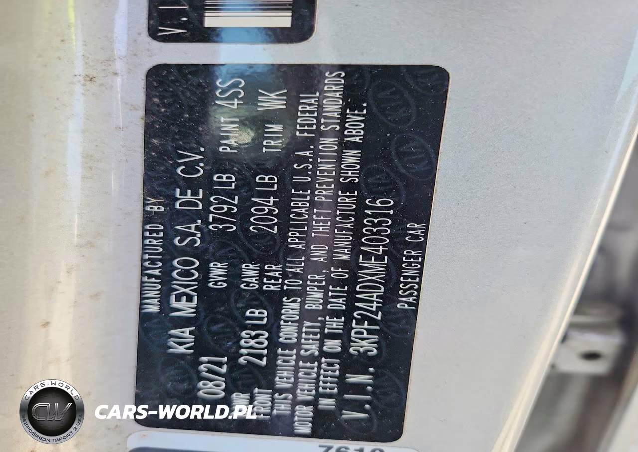 2021 Kia Forte Lxs VIN:3KPF24ADXME403316 - 12