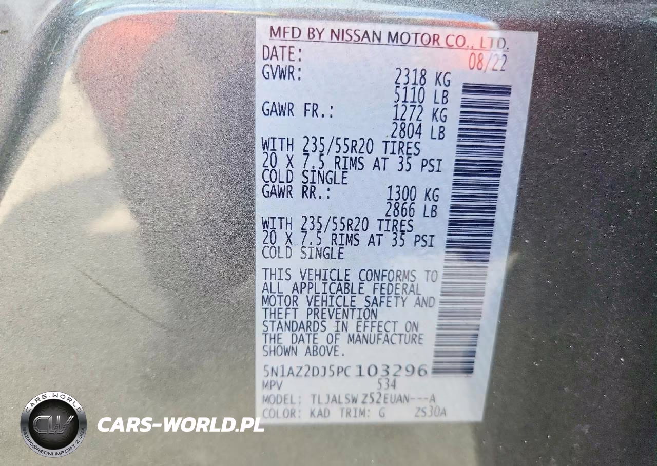 2023 Nissan Murano Platinum VIN:5N1AZ2DJ5PC103296 - 14