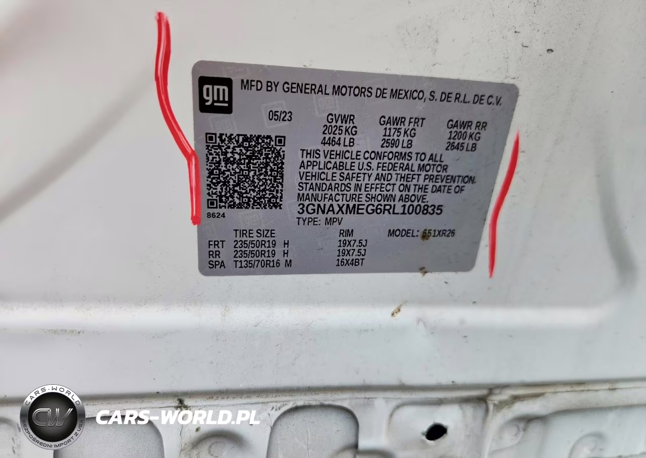 2024 Chevrolet Equinox Rs VIN:3GNAXMEG6RL100835 - 14