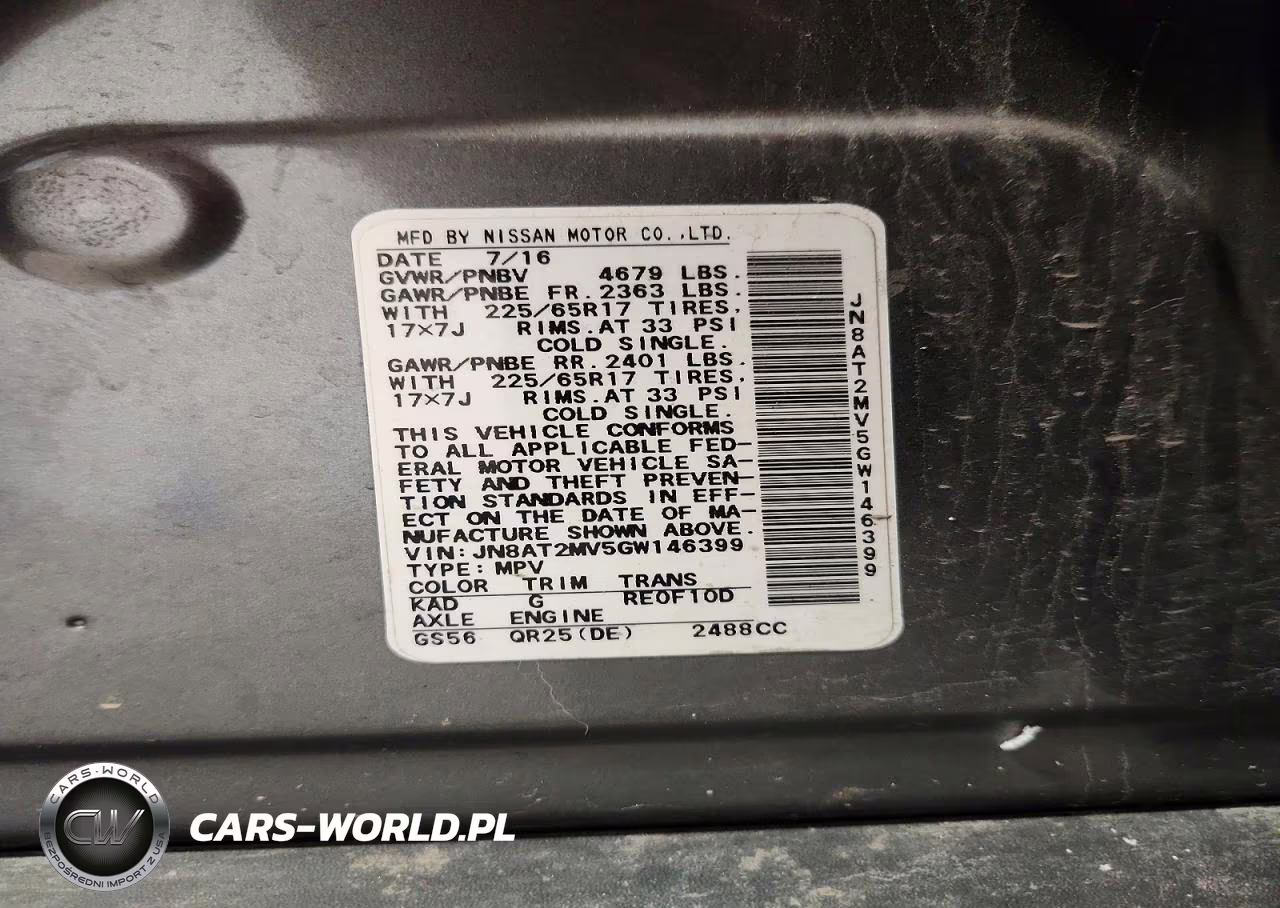 2016 Nissan Rogue S VIN:JN8AT2MV5GW146399 - 14