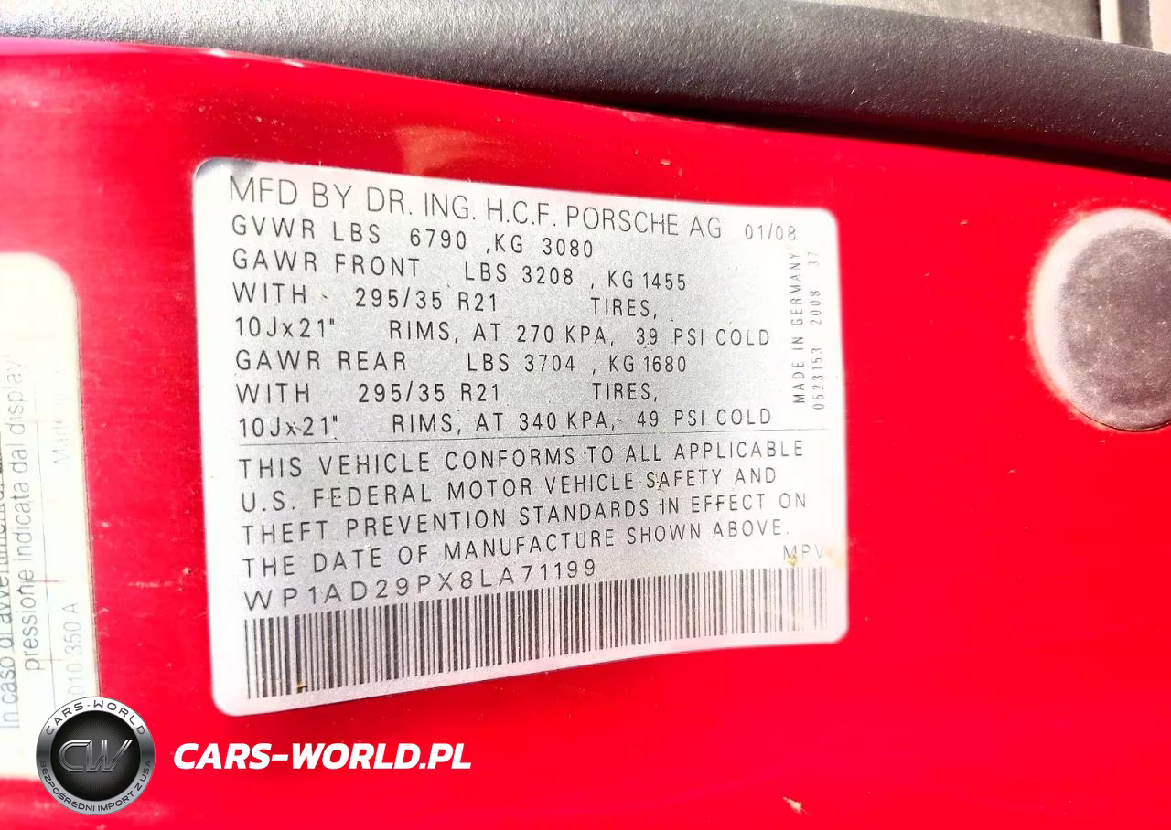 2008 Porsche Cayenne Gts VIN:WP1AD29PX8LA71199 - 13