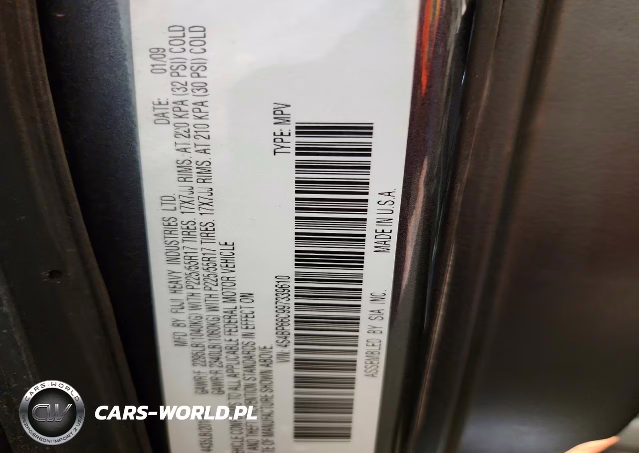 2009 Subaru Outback 2.5I Limited VIN:4S4BP66C997339610 - 13