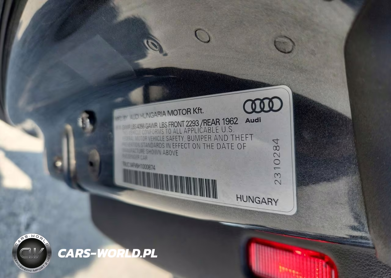2017 Audi Tts VIN:TRUC1AFV6H1000874 - 12