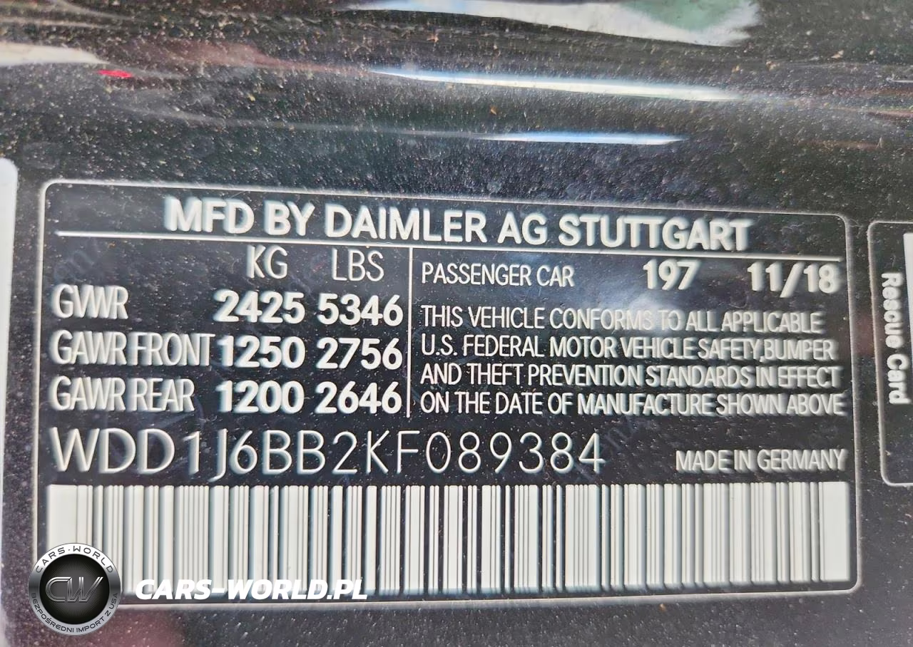 2019 Mercedes-Benz E Amg 53 VIN:WDD1J6BB2KF089384 - 12
