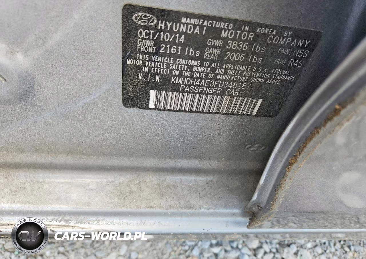 2015 Hyundai Elantra Se VIN:KMHDH4AE3FU348187 - 12