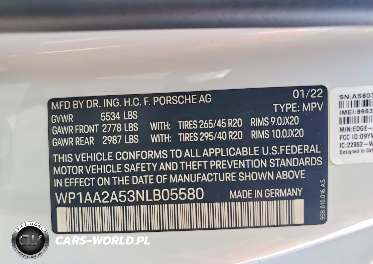 2022 Porsche Macan VIN:WP1AA2A53NLB05580 - 13