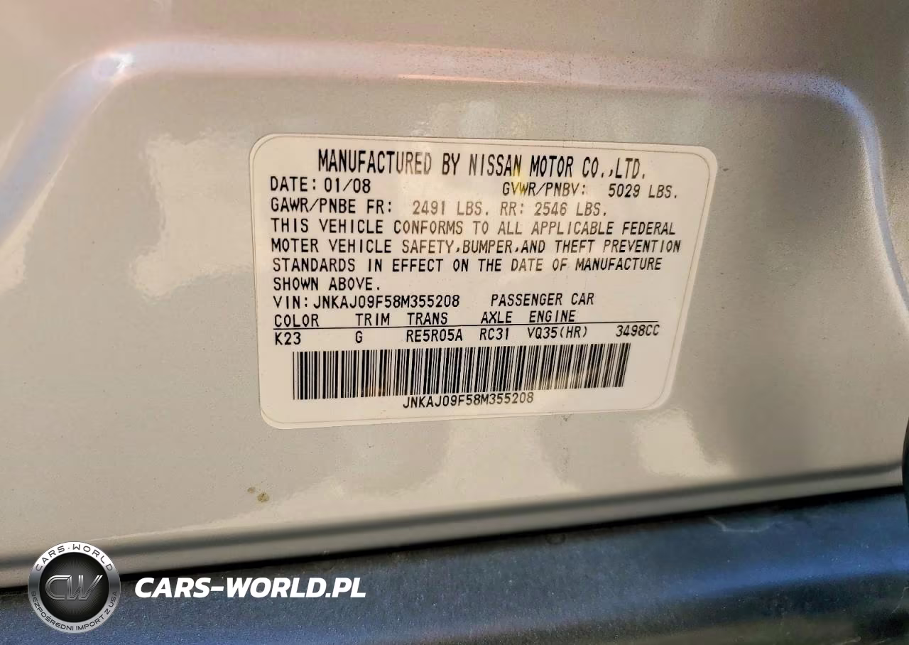 2008 Infiniti Ex35 Base VIN:JNKAJ09F58M355208 - 14