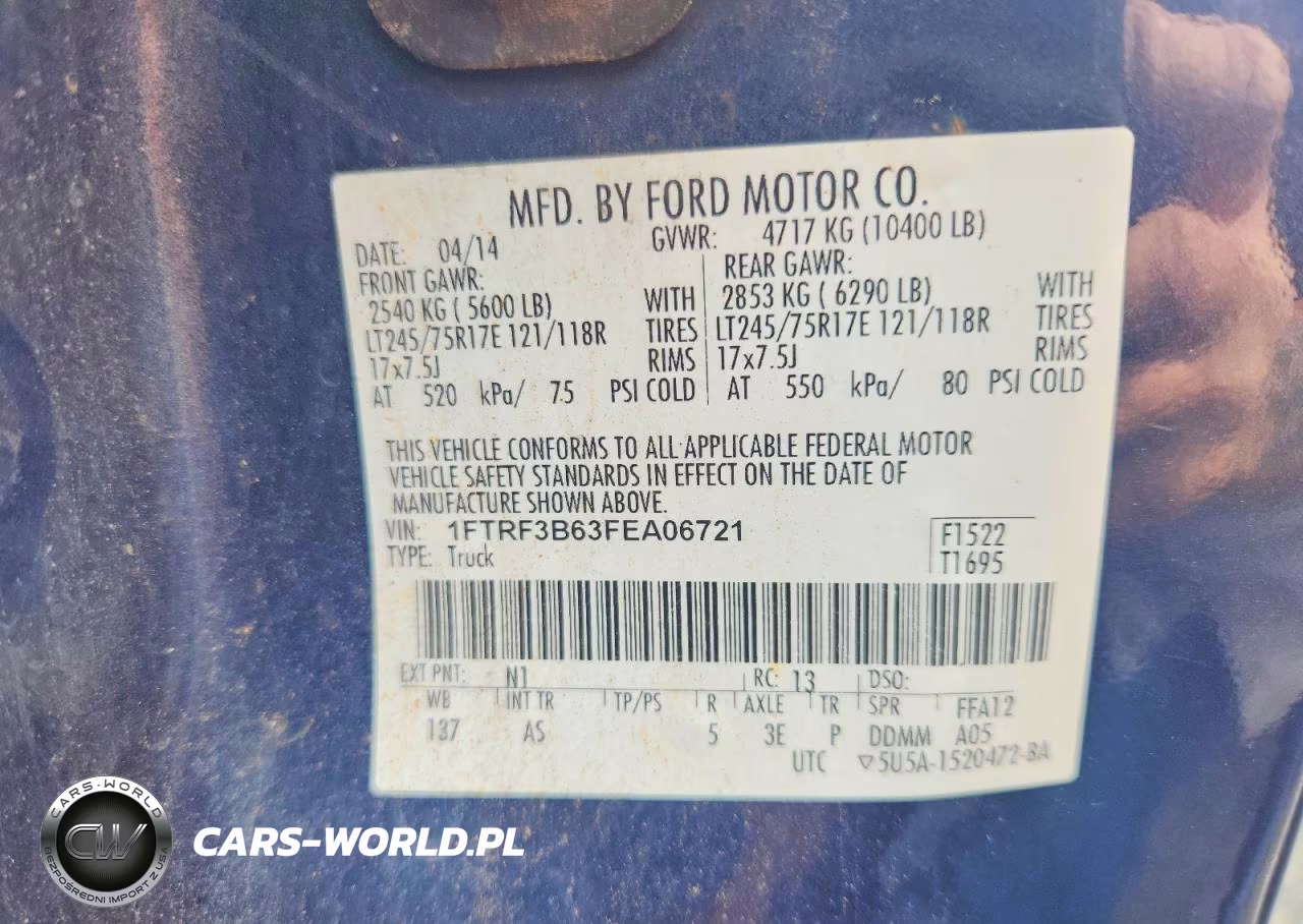 2015 Ford F350 Super Duty VIN:1FTRF3B63FEA06721 - 13