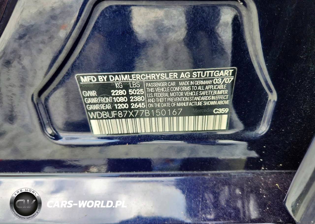 2007 Mercedes-Benz E 350 4Matic VIN:WDBUF87X77B150167 - 12