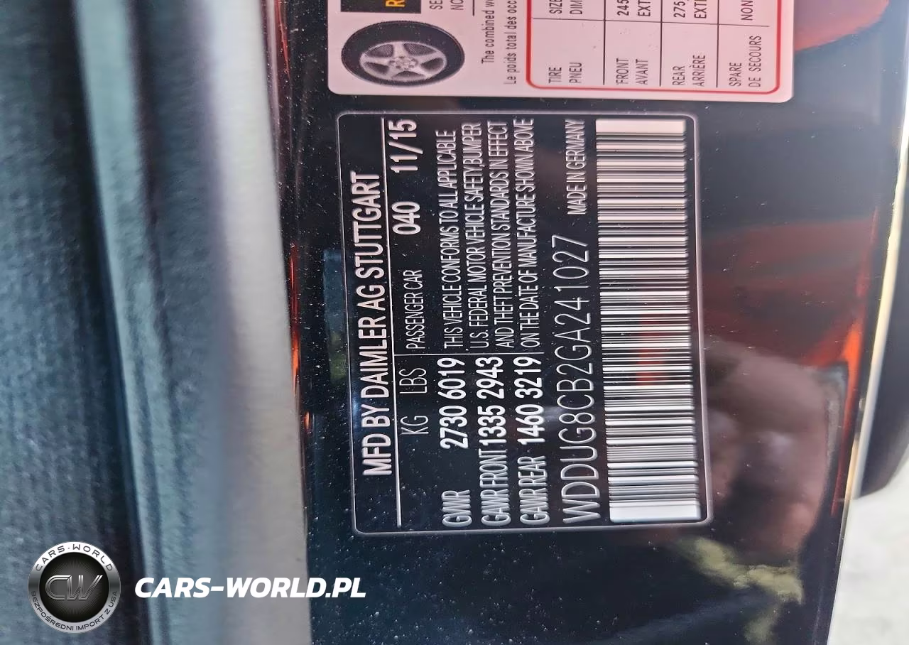 2016 Mercedes-Benz S 550 VIN:WDDUG8CB2GA241027 - 12
