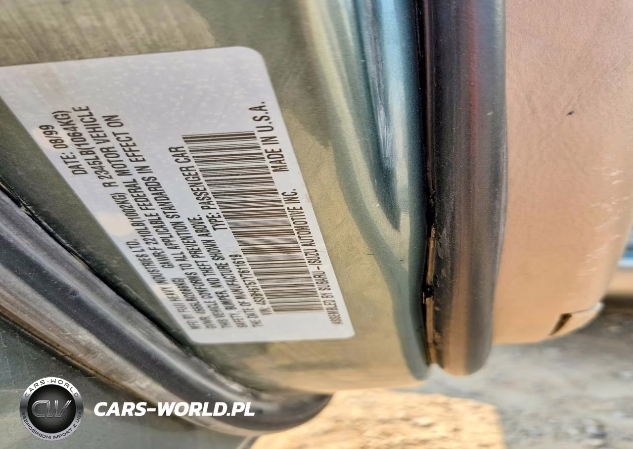 2000 Subaru Legacy Outback Awp VIN:4S3BH6757Y7611619 - 13