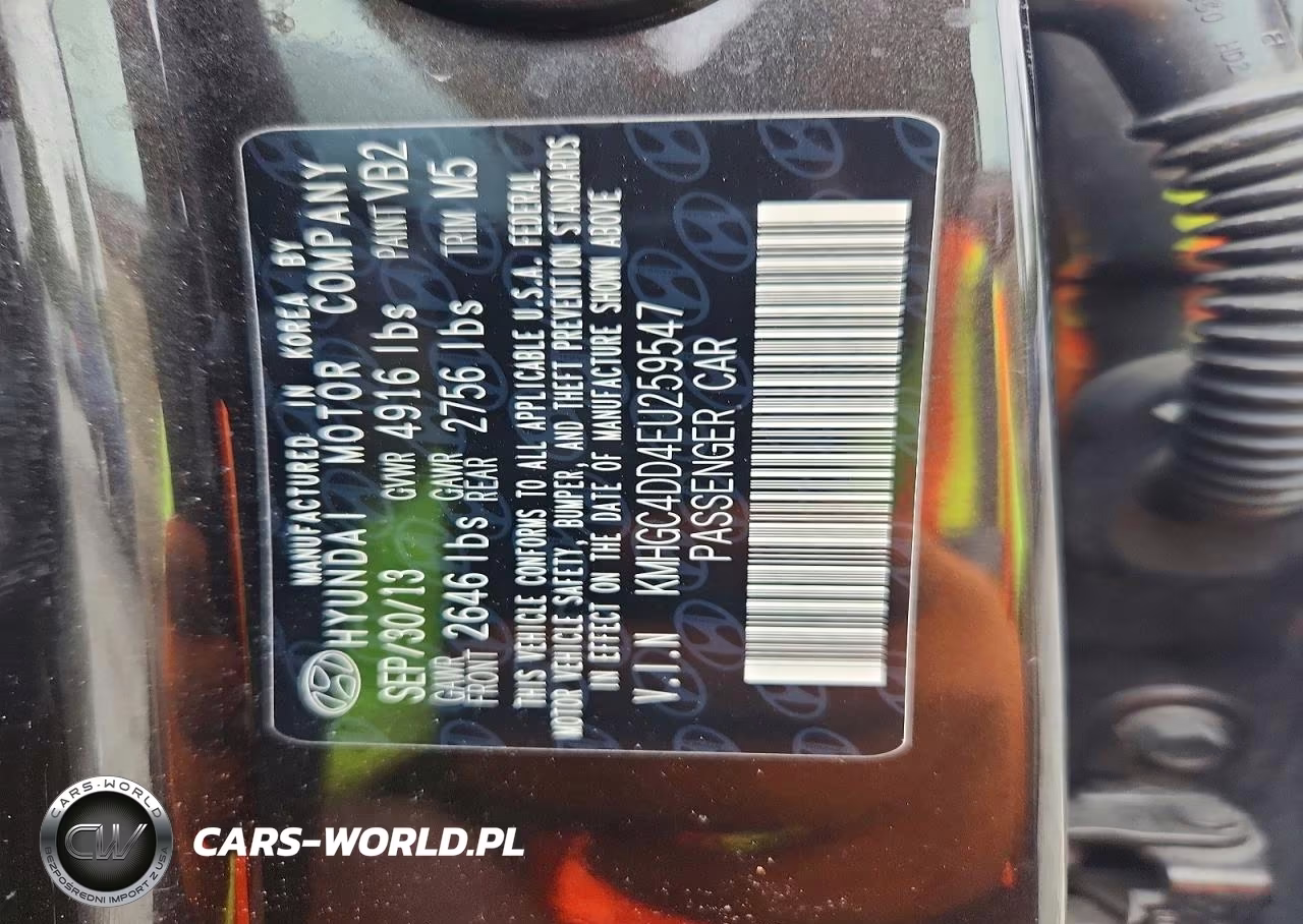 2014 Hyundai Genesis 3.8L VIN:KMHGC4DD4EU259547 - 12
