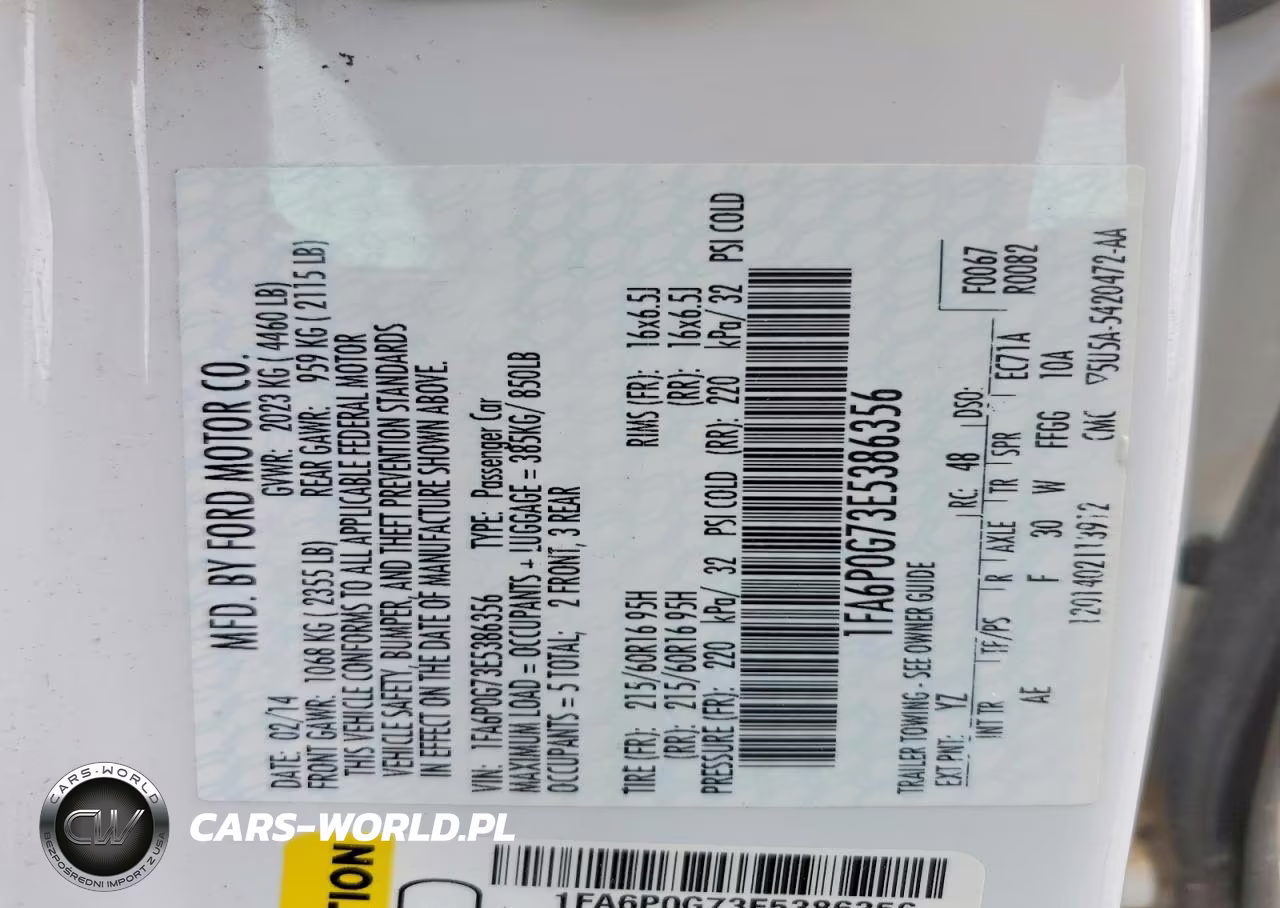 2014 Ford Fusion S VIN:1FA6P0G73E5386356 - 12
