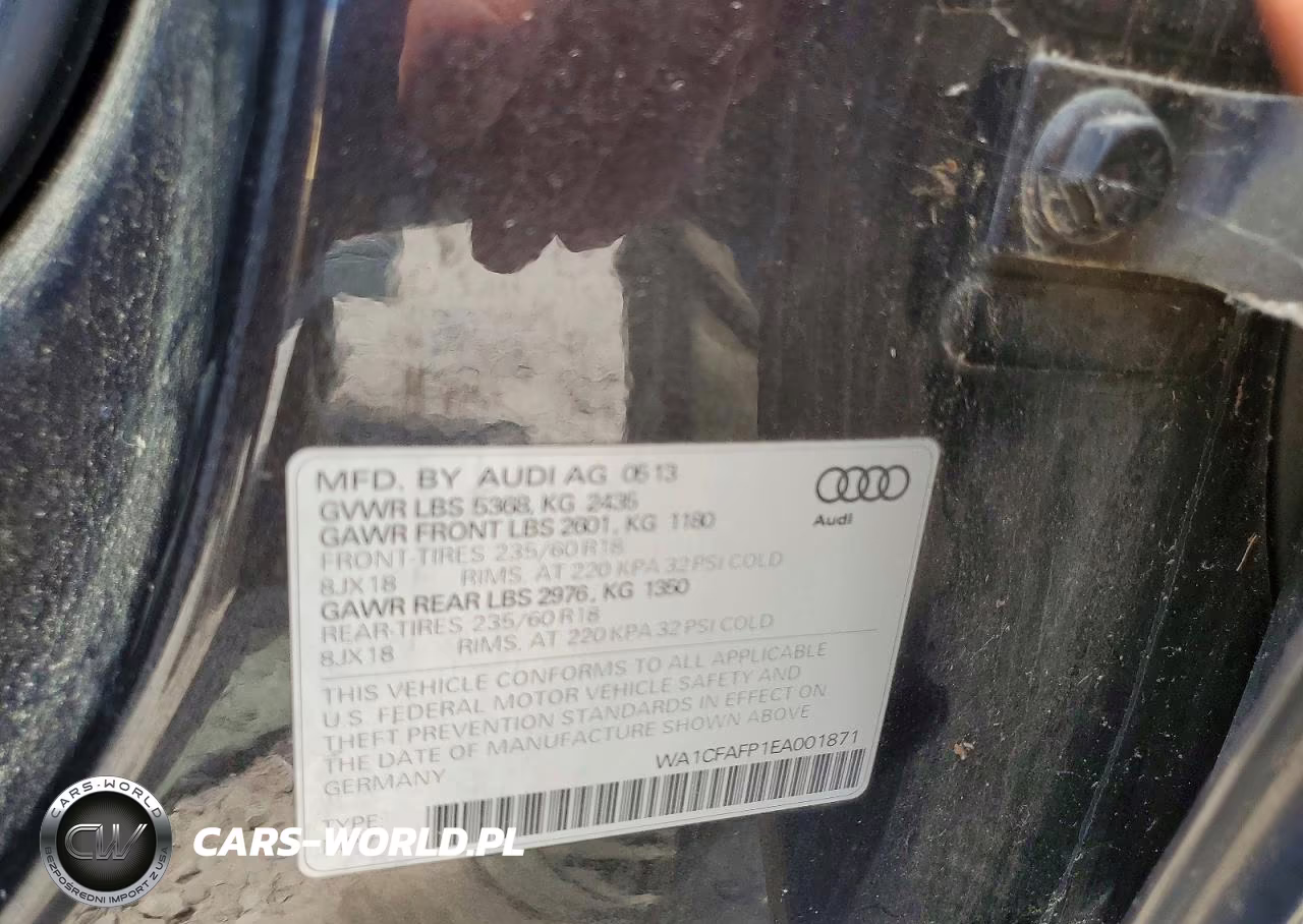 2014 Audi Q5 Premium VIN:WA1CFAFP1EA001871 - 13
