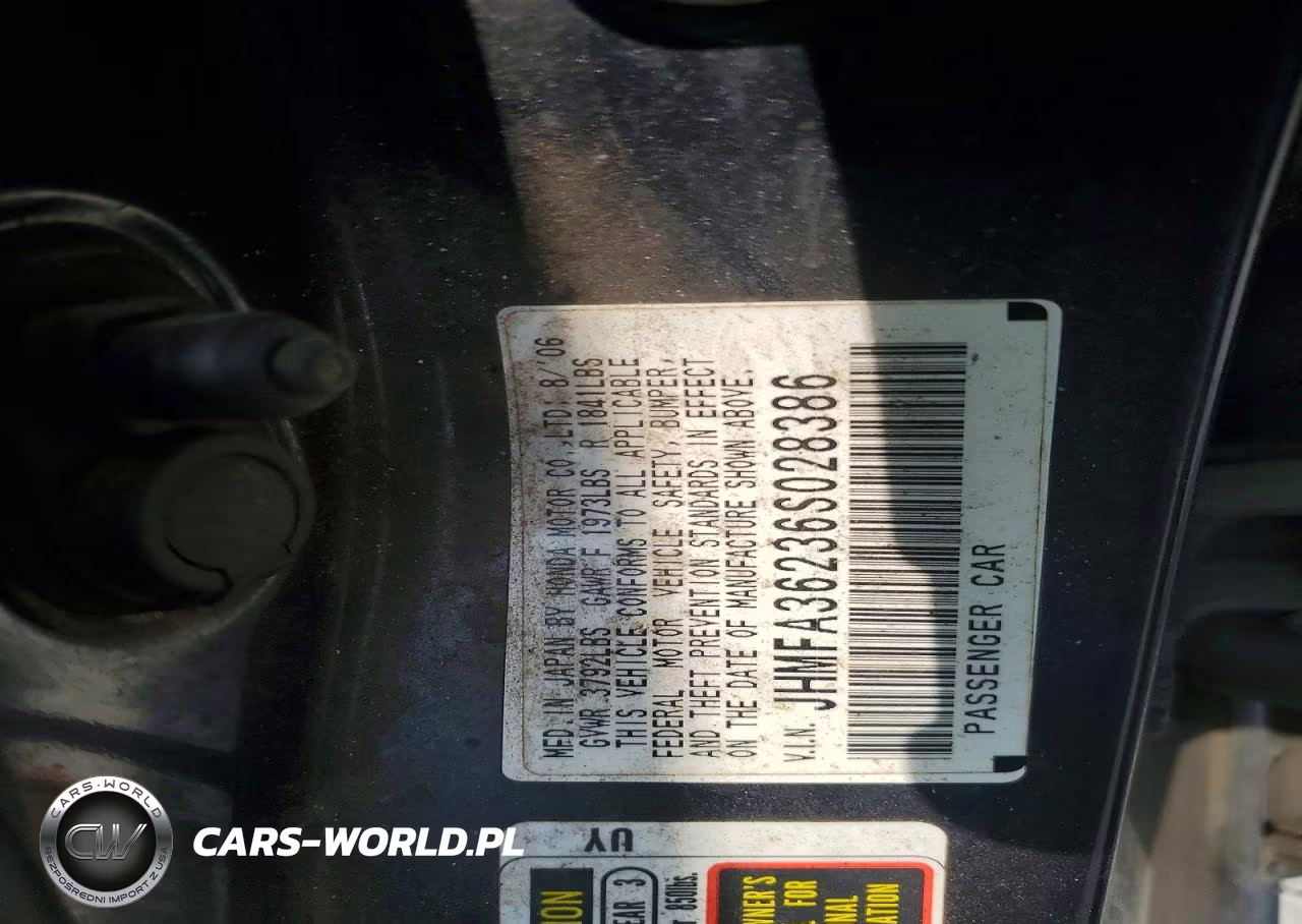 2006 Honda Civic Hybrid VIN:JHMFA36236S028386 - 12