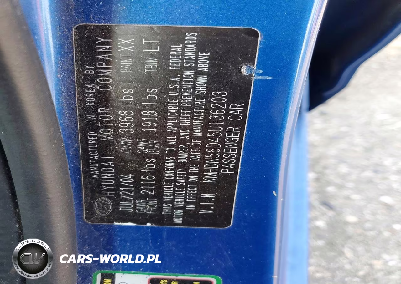 2005 Hyundai Elantra Gls VIN:KMHDN56D45U136203 - 13