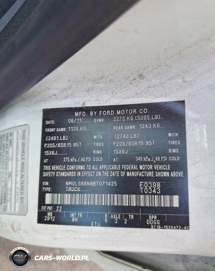 2011 Ford Transit Connect Xlt VIN:NM0LS6BN9BT071425 - 13