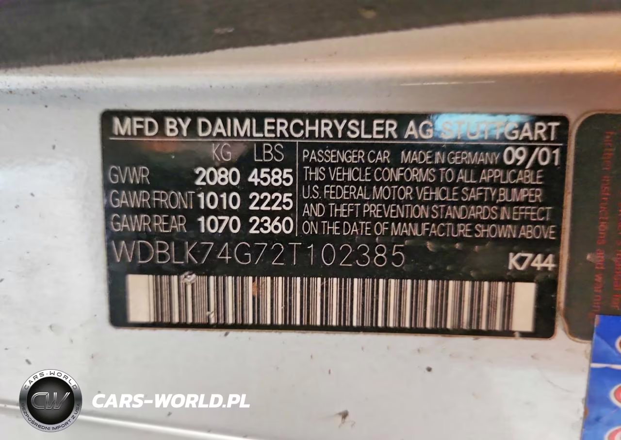 2002 Mercedes-Benz Clk 55 Amg VIN:WDBLK74G72T102385 - 12